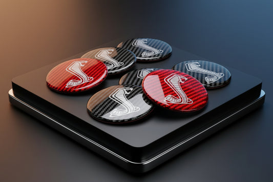 Shelby Carbon Fiber Coasters Set - Mustang (15-25)