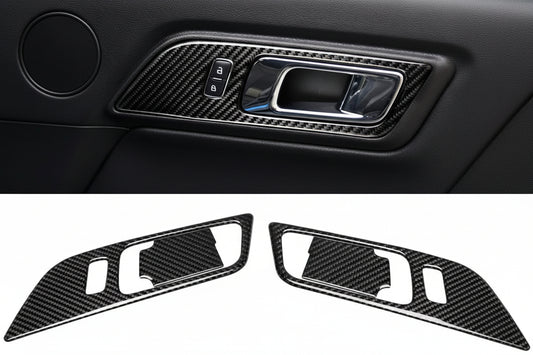 Black Soft Carbon Door Frame Set Mustang (15-25)