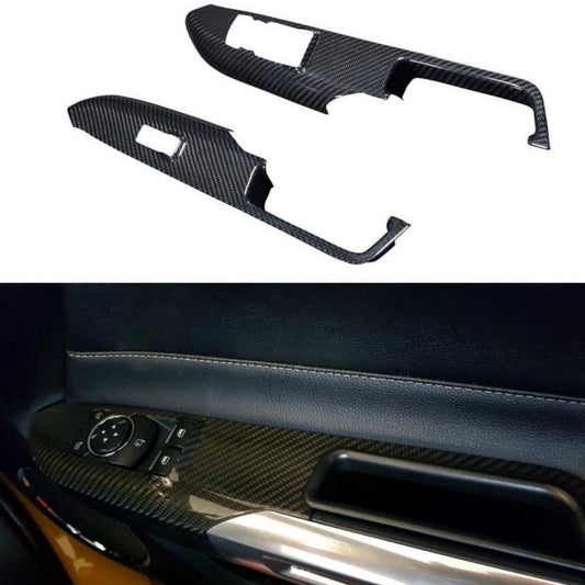Genuine Carbon Fiber Door Armrest Trim Mustang (15-23)
