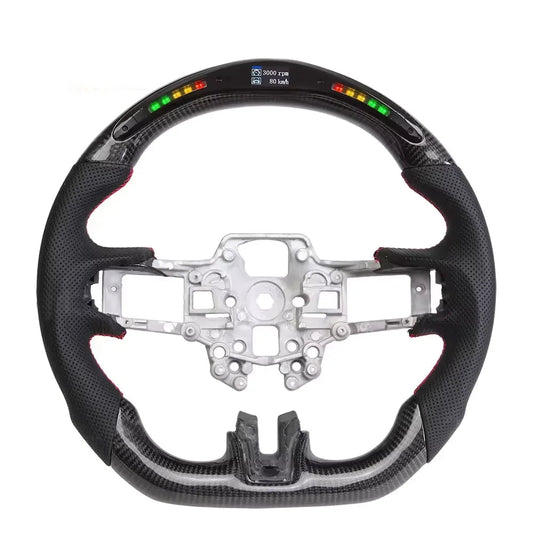 LED Sport Carbon w Nappa Steering Wheel for Ford Mustang 2015-23 Models