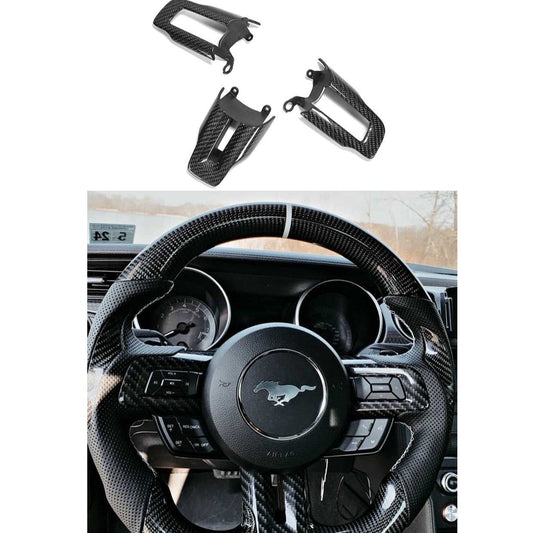 Carbon Fiber Steering Wheel Replacement Bezel Mustang (15-23)