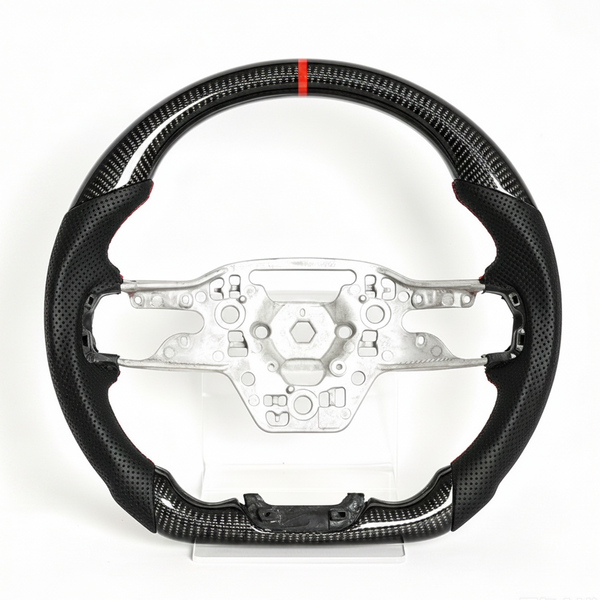 Carbon Fiber Steering Wheel w Nappa for Ford Mustang 2024+ Models