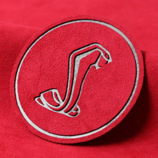 Mustang (15-23) Alcantara Shelby Cobra Airbag Trim Sticker - Red