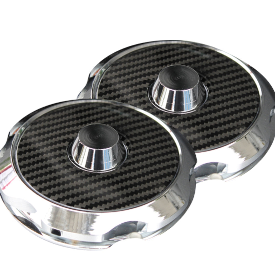 Mustang (2015-23) 5.0L Chrome Strut Covers with Carbon Inserts