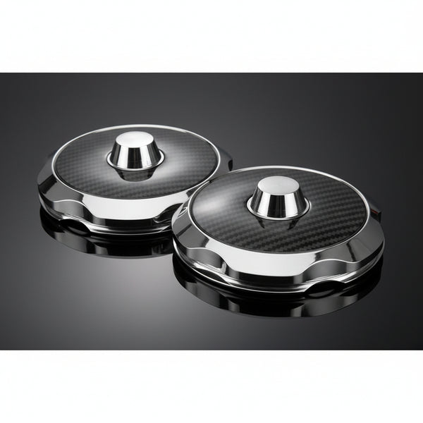 Mustang (2015-23) 5.0L Chrome Strut Covers with Carbon Inserts
