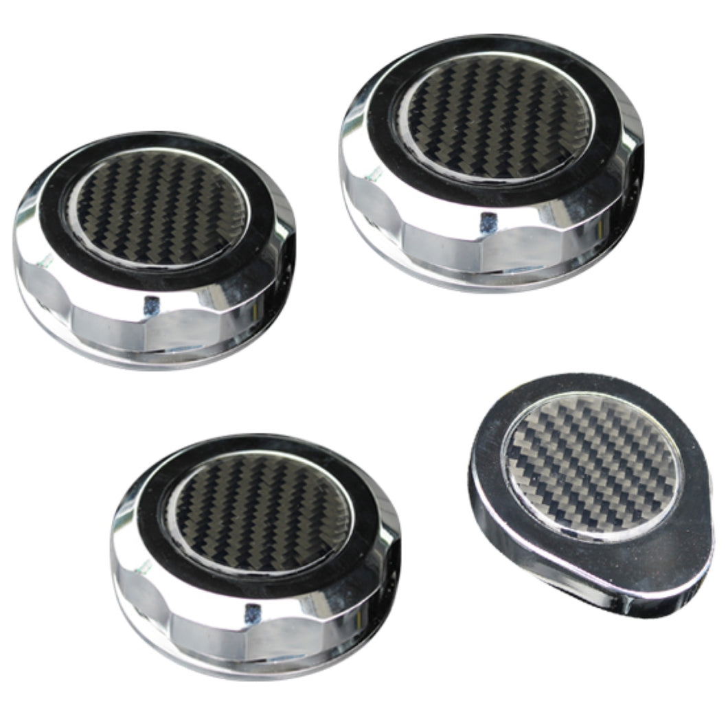 Mustang (2015-17) 5.0L Chrome Series 4 Cap Set with Carbon Inserts