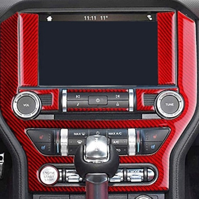 Mustang (15-23) Red Carbon 7pc Media Surround Set