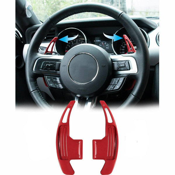 Mustang (15-23) Aluminium Paddle Shifters (Red)