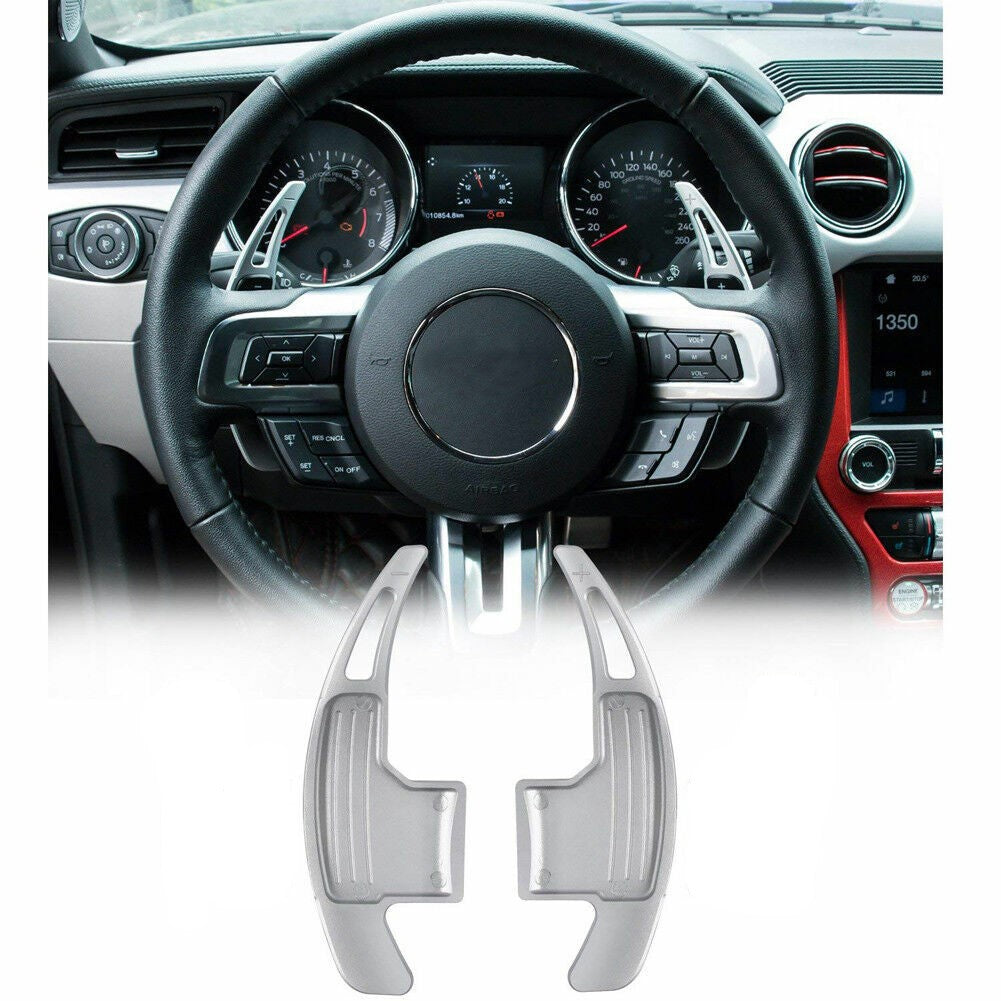 Mustang (2015-23) Aluminium Paddle Shifters (Silver)