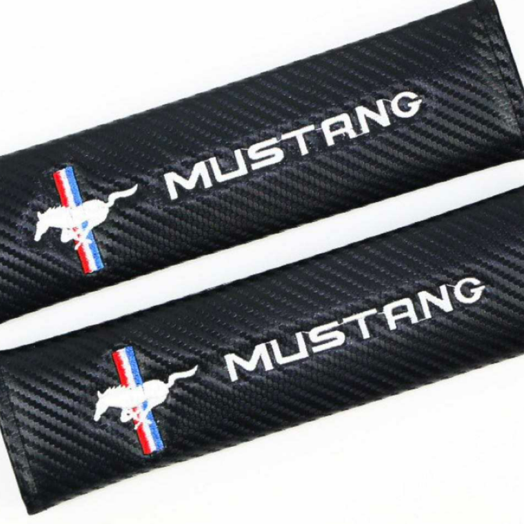 Mustang Seat Belt Comforter (Carbon Texture) x 2