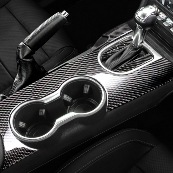 Mustang (15-23) Soft Carbon Console Panel Cover Trim