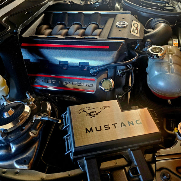Mustang (2015-23) Mustang Logo Fuse Box Vanity Plate