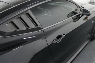 Mustang 2024+ Performance Carbon Look Qtr Window Louvers