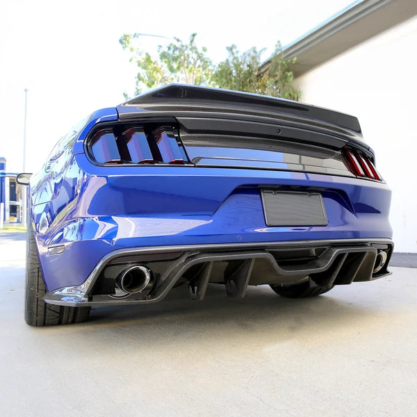 SD Performance Carbon Fiber AR Style Rear Diffuser for Mustang 2015-2017