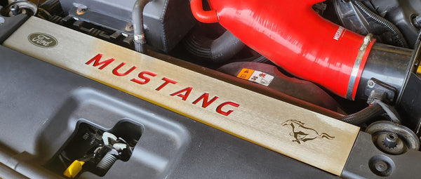 FM Engraved Mustang Radiator Cover Vanity Plate Kit - Mustang FM (2015-17)