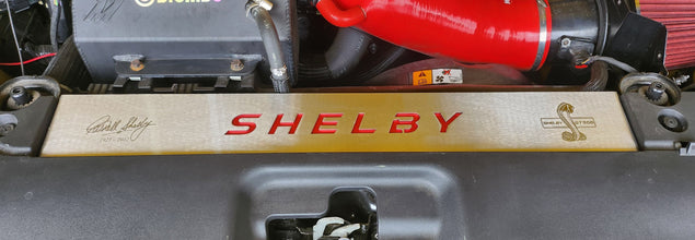 FN SHELBY Engraved Radiator Cover Vanity Plate Kit - Mustang FN (2018-23)