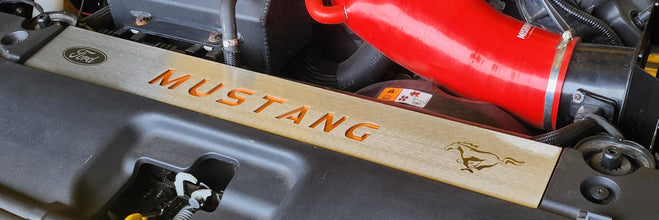 FM Engraved Mustang Radiator Cover Vanity Plate Kit - Mustang FM (2015-17)