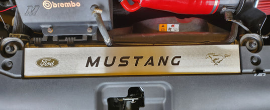 FM Engraved Mustang Radiator Cover Vanity Plate Kit - Mustang FM (2015-17)