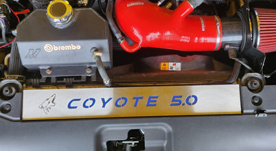FM COYOTE 5.0 Engraved Radiator Cover Vanity Plate Kit - Mustang FM (2015-17)
