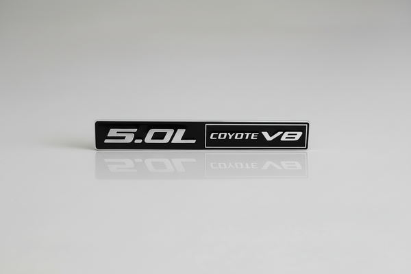 5.0L Black & Chrome Coyote V8 Emblem badge (1 pc)