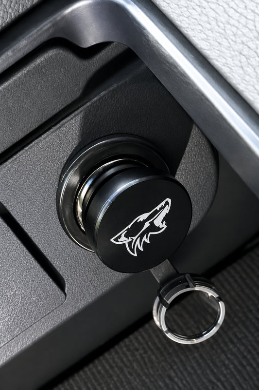 Coyote Logo Armrest Console Lighter Delete