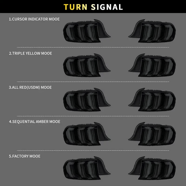 FORD MUSTANG (2015-23) VLAND LED SEQUENTIAL TAIL LIGHTS