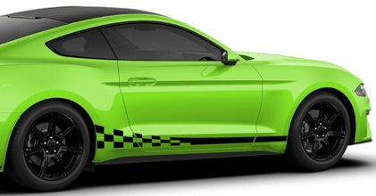 Mustang Side Checkered Decals Set