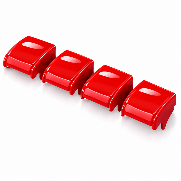 Mustang (15-23) 4 Piece Switch Control Cover Set - Red