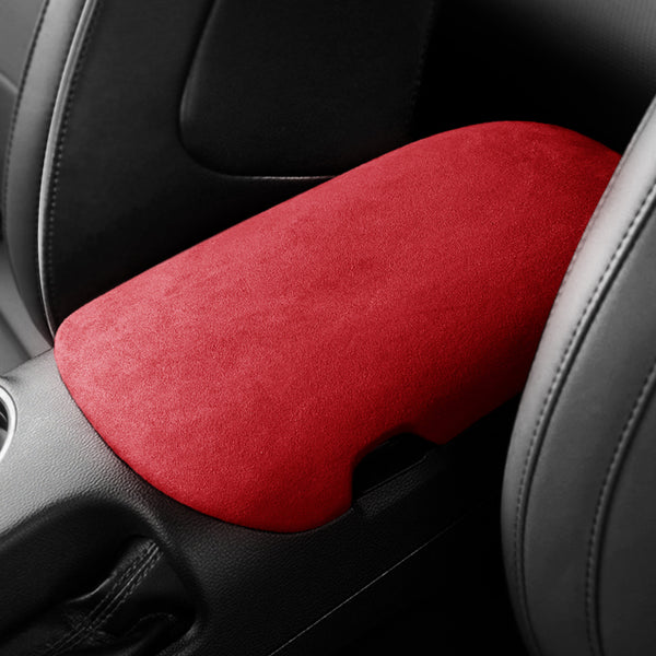 Mustang (15-23) Alcantara Console Cover - Red