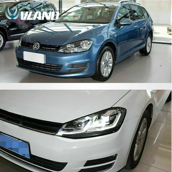 VLAND LED Headlights For 2013-2018 VW Volkswagen Golf 7 MK7 W/Sequential Signal