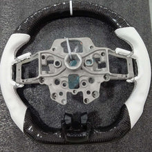 Load image into Gallery viewer, Mustang Storm Trooper Black Carbon w White Nappa Steering Wheel
