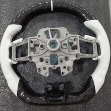 Mustang Storm Trooper Black Carbon w White Nappa Steering Wheel