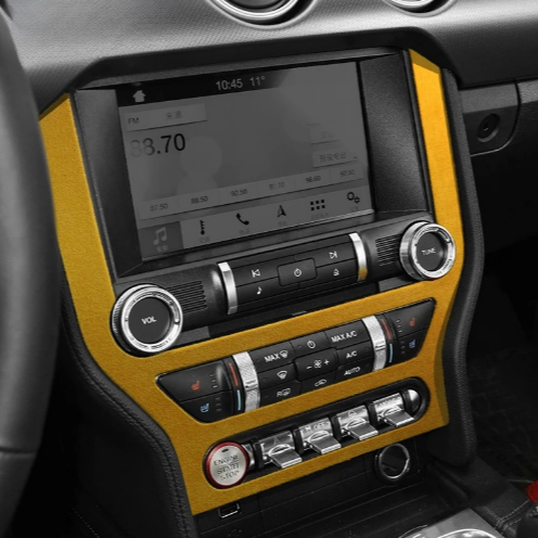Mustang 2015-23 Alcantara Central Control Media Surround Cover - Yellow (Coming Soon)