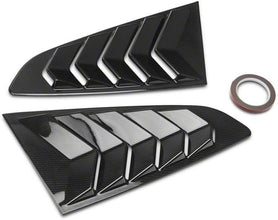 Mustang (15-23) Lambo Style Qtr Window Louvers - Carbon ABS