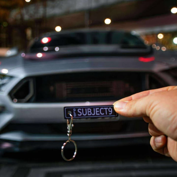 SUBJECT 9 CUSTOM NUMBER PLATE KEY RINGS