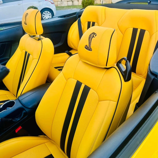Custom Nappa Seat Cover Set For Ford Mustang 2015-26 Models