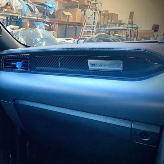 Black Carbon RHD Dashboard Co-Pilot Trim - Mustang (15-23)