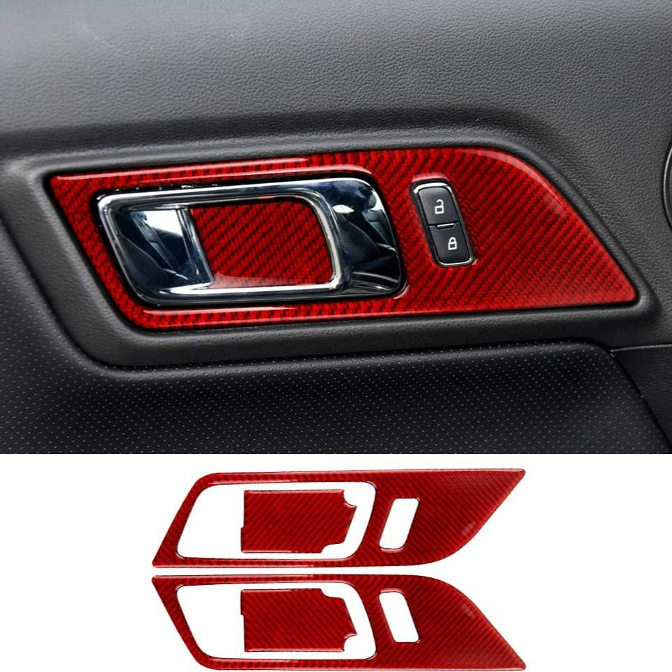 Mustang (15-23) Red Soft Carbon Door Frame Set