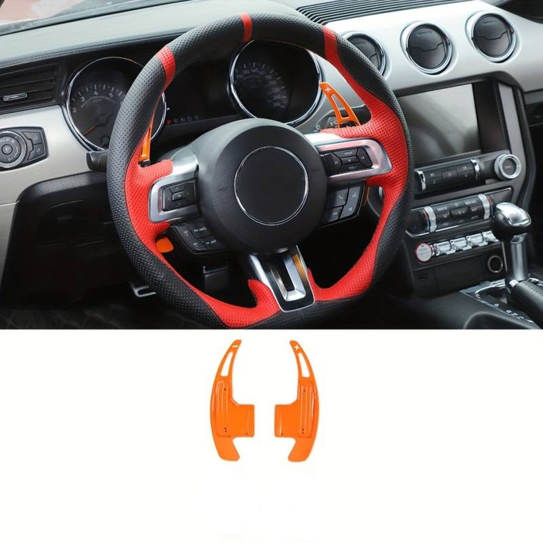 Mustang (15-23) Aluminium Paddle Shifters (Orange)