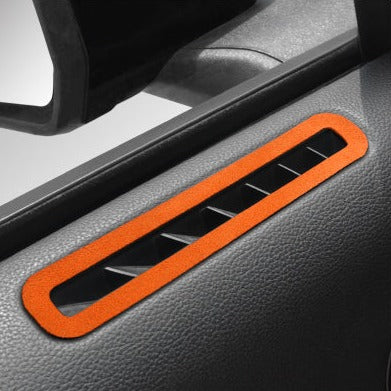 Orange Alcantara Door A/C Vent Trim - Mustang (15-23)