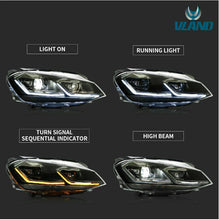 VLAND LED Headlights For 2013-2018 VW Volkswagen Golf 7 MK7 W/Sequential Signal