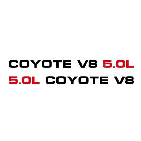 Mustang FM (2015-17) COYOTE V8 5.0L Hood Lettering Decal Set
