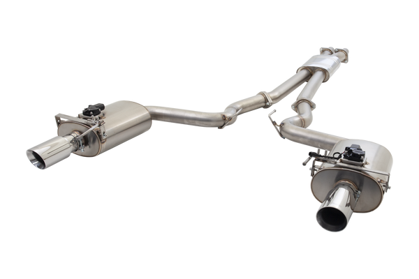 XFORCE Twin 3in Cat-Back Exhaust - Varex Rear Mufflers (Mustang GT 2015-17)