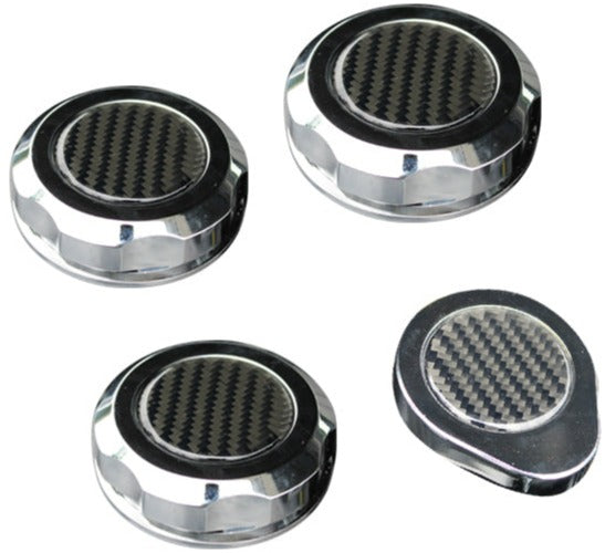 Mustang (2015-17) 5.0L Chrome Series 4 Cap Set with Carbon Inserts