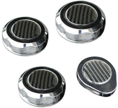 Mustang (2015-17) 5.0L Chrome Series 4 Cap Set with Carbon Inserts