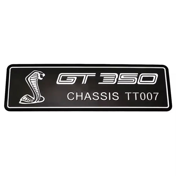 GT350 Vanity Badge  - Black