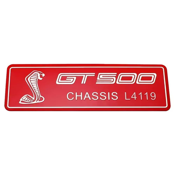 GT500 Vanity Badge  - Red