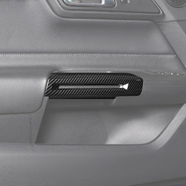 ABS Carbon Look Door Handle Cover For Ford Mustang 2015-26 Models