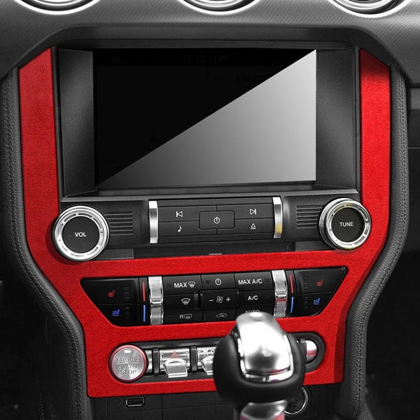 Mustang 2015-23 Alcantara Central Control Media Surround Cover - RED (Coming soon)