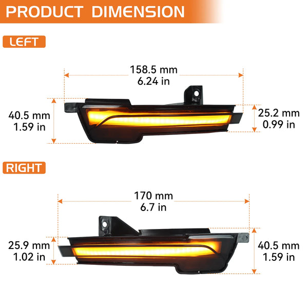 Mustang (15-23) Dynamic Sequential Mirror Turn Signal Indicator LEDs